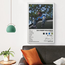 ASTRL J. Cole 2014 Forest Hills Drive Album Cover Canvas Posters, Multicolour