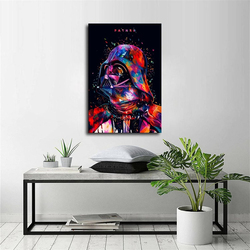 Pfa Darth Vader Canvas Wall Art Poster, 12 x 18-inch, Multicolour