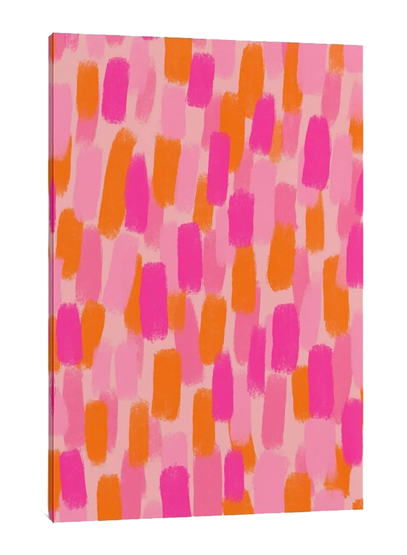 Pttkktbm Abstract Aesthetic Preppy Poster, Pink/Orange