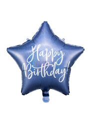 Happy Birthday Foil Balloon, 40cm, Navy Blue