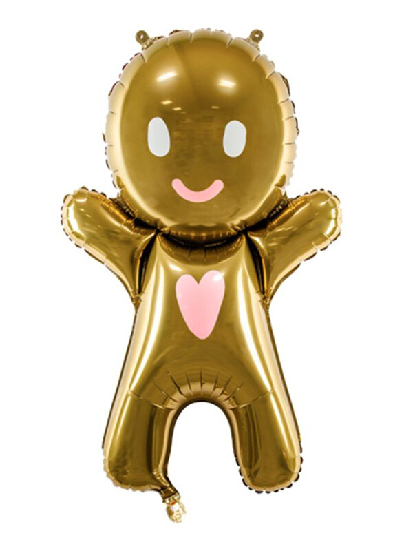 

Generic Gingerbread Man Foil Balloon, 67 x 97cm, Gold