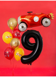 PartyDeco 86cm Number 9 Foil Balloon, Black