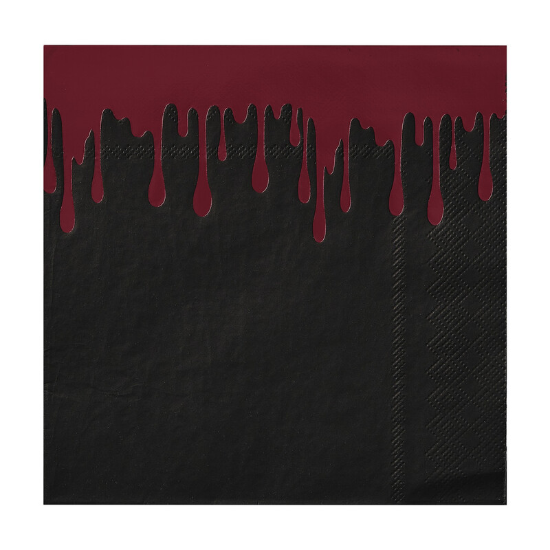 Blood Splatter Napkin- Metallic Ink