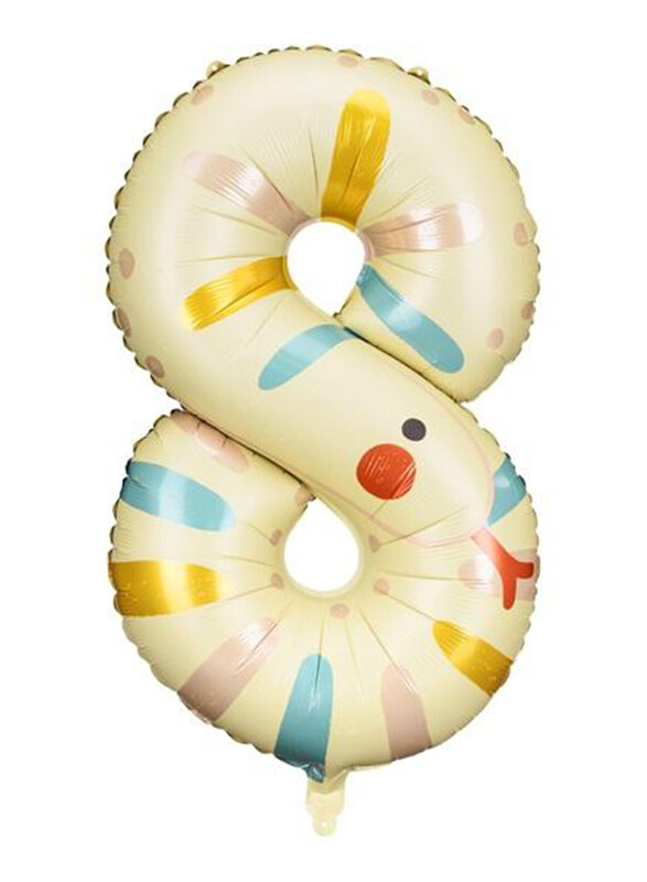 

PartyDeco Number 8 Snake Foil Balloon, 55 x 88cm, Multicolour