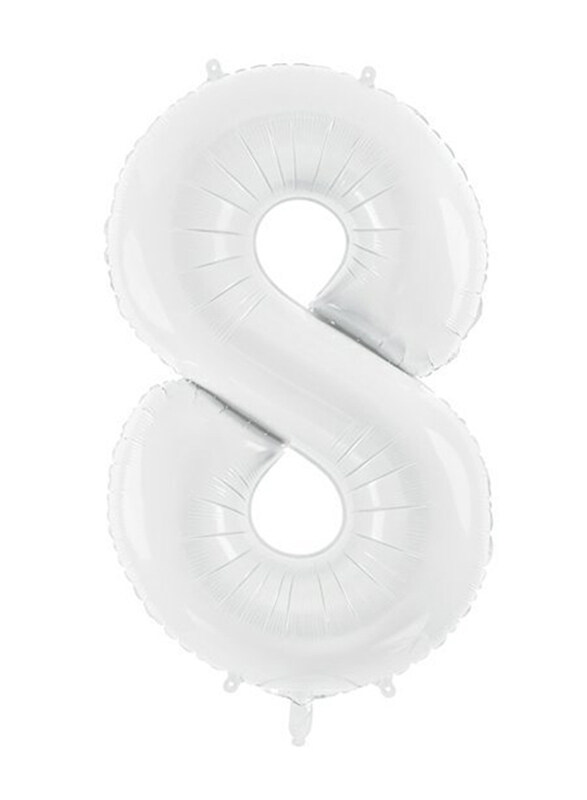 

Generic Number 8 Foil Balloon, 86 cm, White