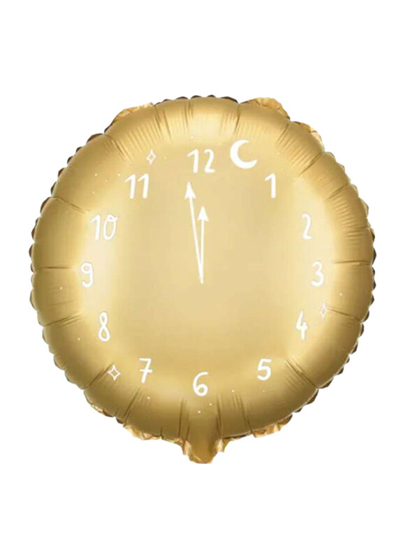 

Generic Clock Foil Balloon, 45cm, Gold