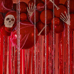 Blood and Bones Balloon Backdrop and Streamers