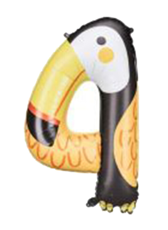 

PartyDeco Number 4 Tucan Foil Balloon, 68 x 91cm, Black