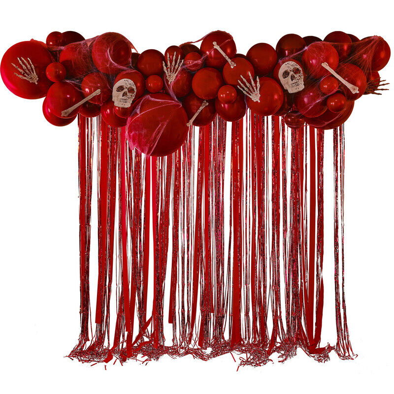 Blood and Bones Balloon Backdrop and Streamers