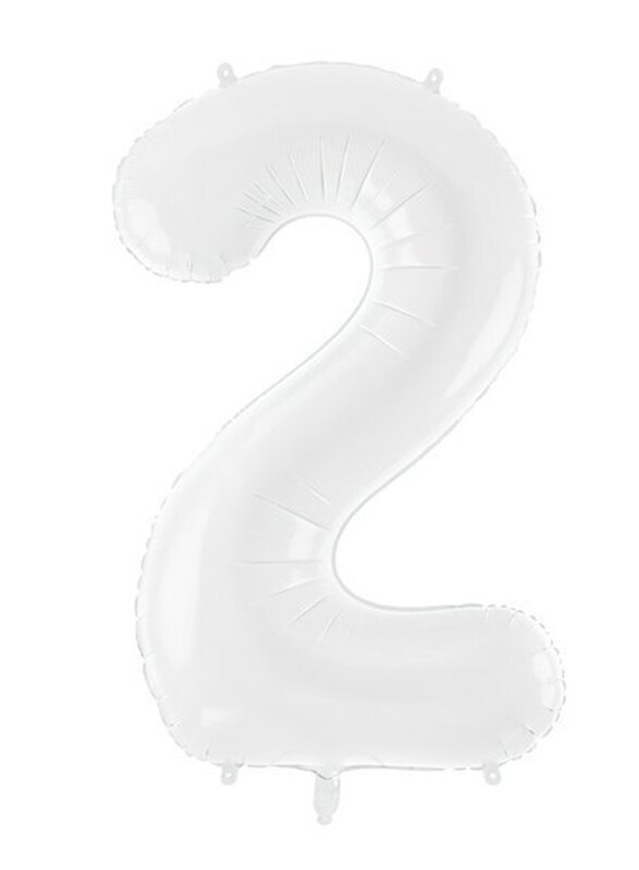 

Generic Number 2 Foil Balloon, 86 cm, White