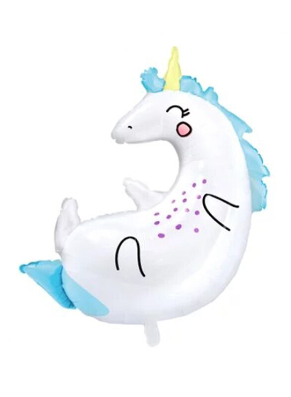 

Generic Unicorn Foil Balloon, 70 x 75cm, White/Blue