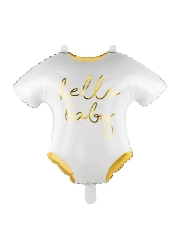 Baby Romper Hello Baby Foil Balloon, 51 x 45cm, White