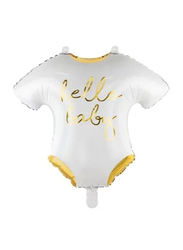Baby Romper Hello Baby Foil Balloon, 51 x 45cm, White