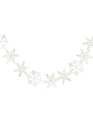 Garland Glitter Snowflake, White