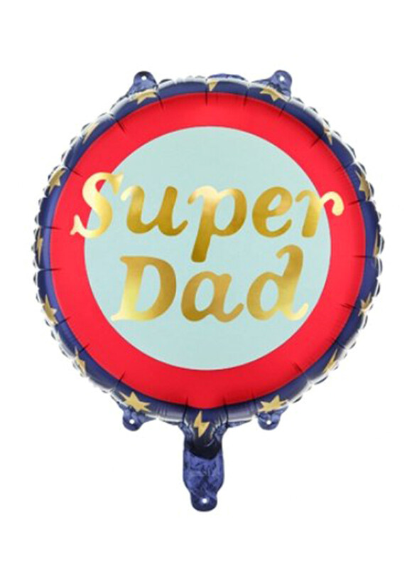 

PartyDeco Super Dad Foil Balloon, 45cm, Multicolour