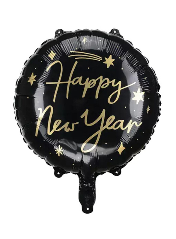 

Generic Happy New Year Foil Balloon, 45cm, Black