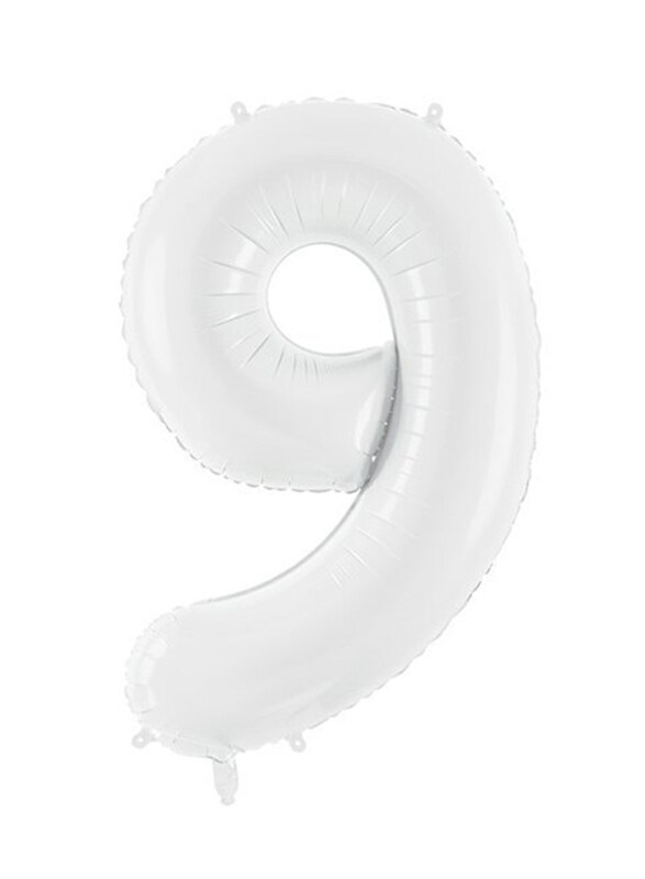 

Generic Number 9 Foil Balloon, 86 cm, White