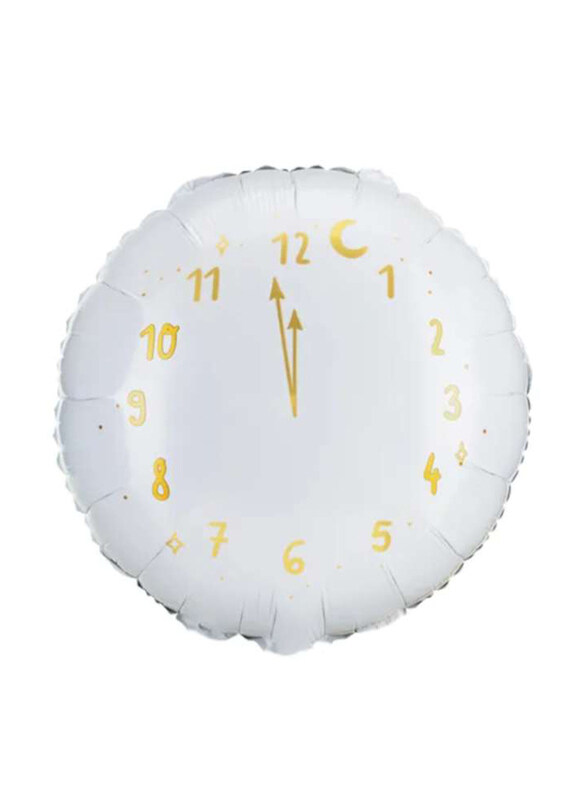 

Generic Clock Foil Balloon, 45cm, White