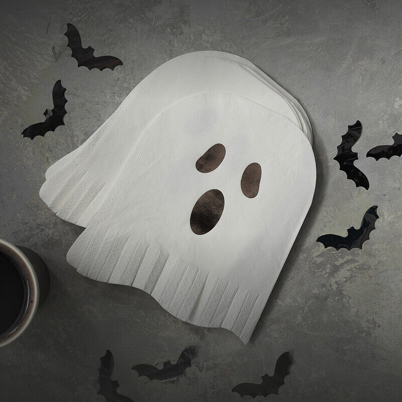

Ginger Ray Fright Night - Fringe Ghost Napkin
