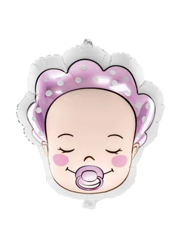 Baby Girl Foil Balloon, 40 x 45cm, Purple/Cream