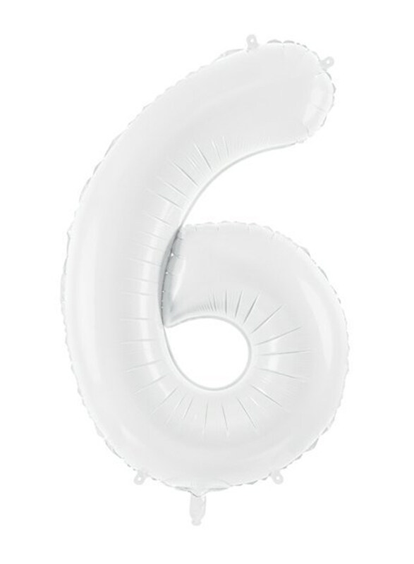 

Generic Number 6 Foil Balloon, 86 cm, White