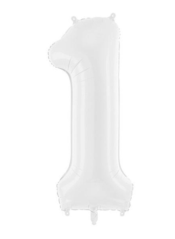 

Generic Number 1 Foil Balloon, 86 cm, White
