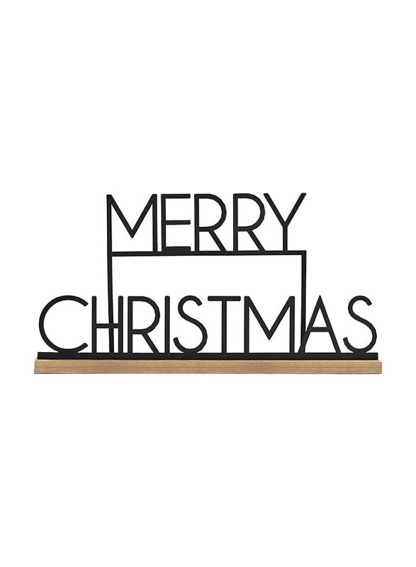 

Ginger Ray Metal Merry Christmas Sign, Black