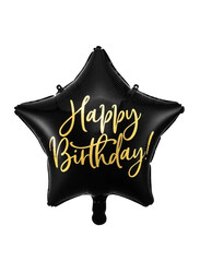 Happy Birthday Foil Balloon, 40cm, Black