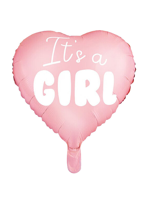 

Generic Heart Shape It's A Girl Foil Balloon, 45cm, Light Pink