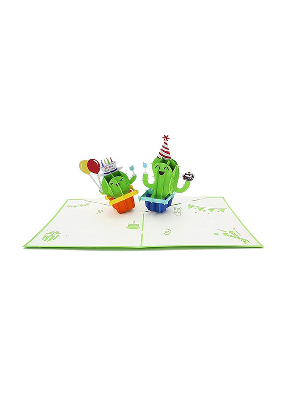 Cactus Birthday Pop Up Birthday Greeting Card