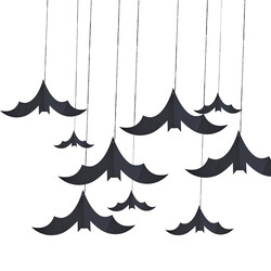 Hanging Decoration - Bats Black Paper