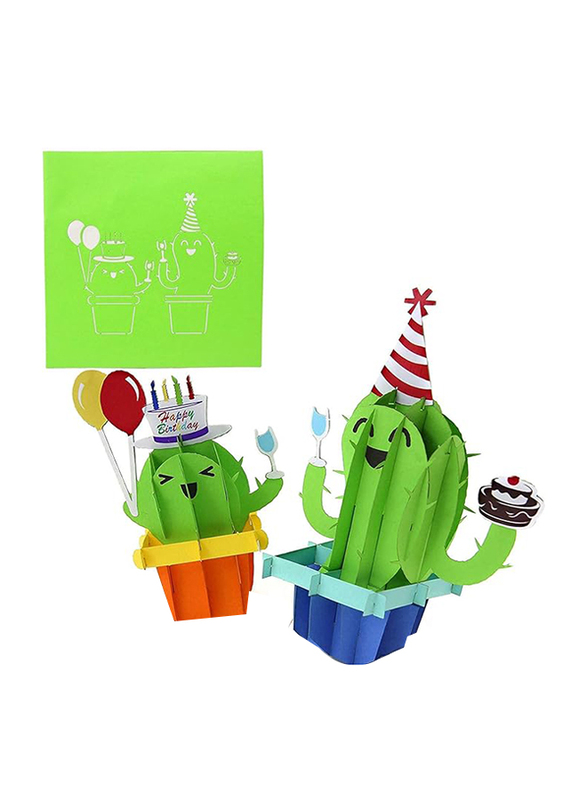 Cactus Birthday Pop Up Birthday Greeting Card