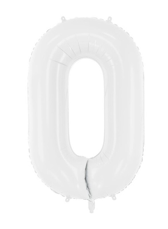 

Generic Number 0 Foil Balloon, 86 cm, White