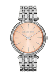 Michael Kors Darci Analog Watch for Women with Stainless Steel Band, Water Resistant, MK3218, Silver-Rose Gold