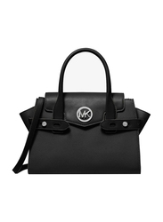 Michael Kors Carmen Medium Belted Satchel for Women, Black