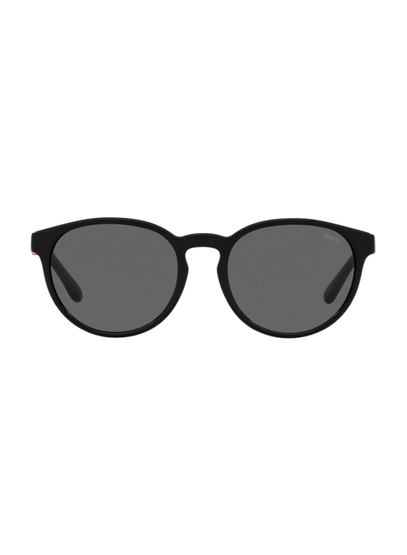 Polo Ralph Lauren Full-Rim Round Black Sunglasses Unisex, Black Lens, PP9502-500187, 48/17/130