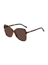 Jimmy Choo Full-Rim Rectangle Brown Sunglasses for Women, Brown Lens, FEDE-S-086, 59/16/145