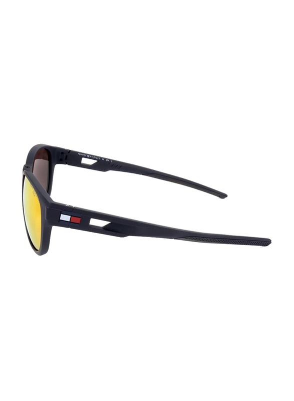 Tommy Hilfiger Full-Rim Cat Eye Blue Sunglasses for Men, Red Lens, TH-1912-S-FLL, 54/22/135