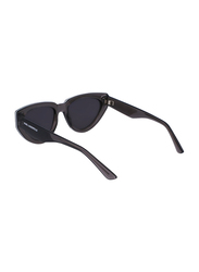 Karl Lagerfeld Full-Rim Rectangle Black Sunglasses for Women, Black Lens, KL6100S-020, 54/19/140