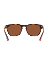 Polo Ralph Lauren Full-Rim Square Brown Sunglasses Unisex, Brown Lens, PP9503-530373, 48/17/130