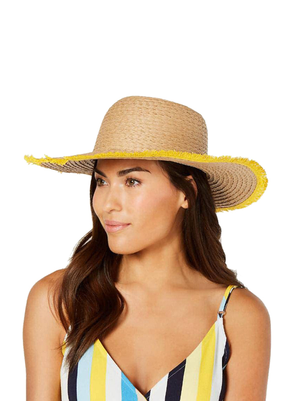 Pop Fray Edge Floppy Hat, Brown