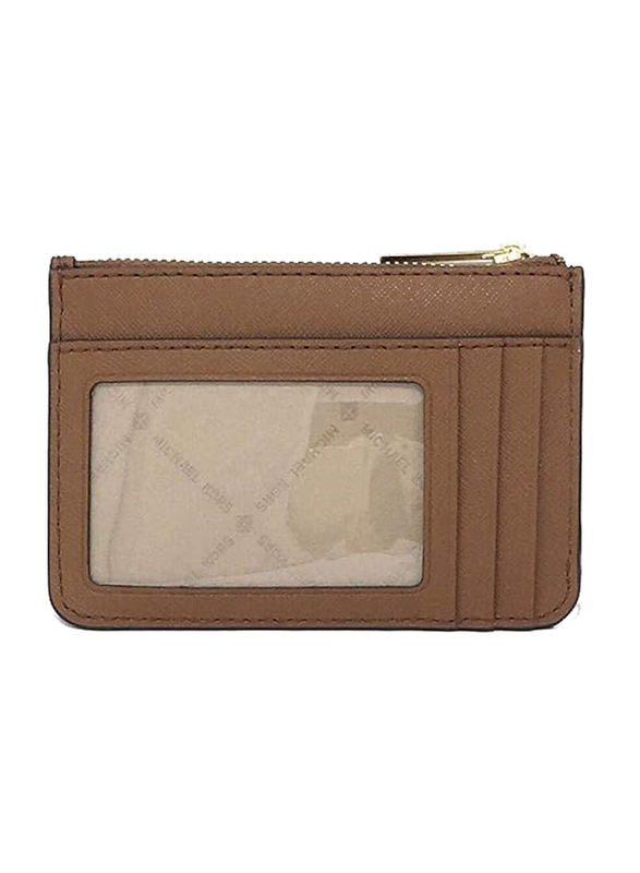 Michael Kors Travel Small Saffiano Leather Coin Pouch for Women, Brown