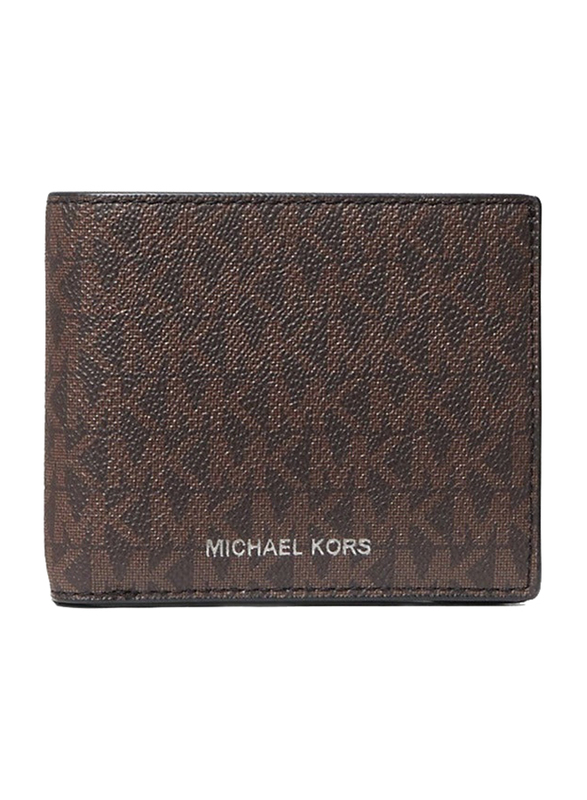 Michael Kors Cooper Logo Billfold Wallet with Passcase for Men, Brown