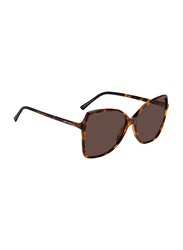 Jimmy Choo Full-Rim Rectangle Brown Sunglasses for Women, Brown Lens, FEDE-S-086, 59/16/145