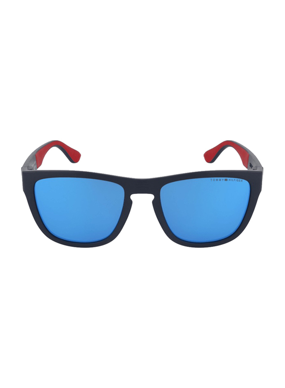 Tommy Hilfiger Full-Rim Square Blue Sunglasses for Men, Blue Lens, TH-1557-S-FLL, 54/19/140