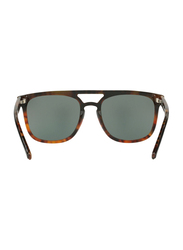 Polo Ralph Lauren Full-Rim Square Brown Sunglasses for Men, Green Lens, P412552606R54, 54/18/145