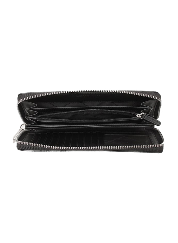 Michael Kors Travel Continental Zip Wallet Wristlet for Women, Black