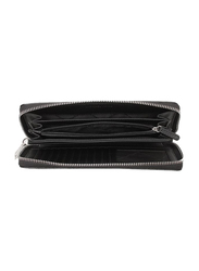 Michael Kors Travel Continental Zip Wallet Wristlet for Women, Black