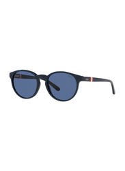 Polo Ralph Lauren Full-Rim Round Blue Sunglasses Unisex, Blue Lens, PP9502-593380, 48/17/130