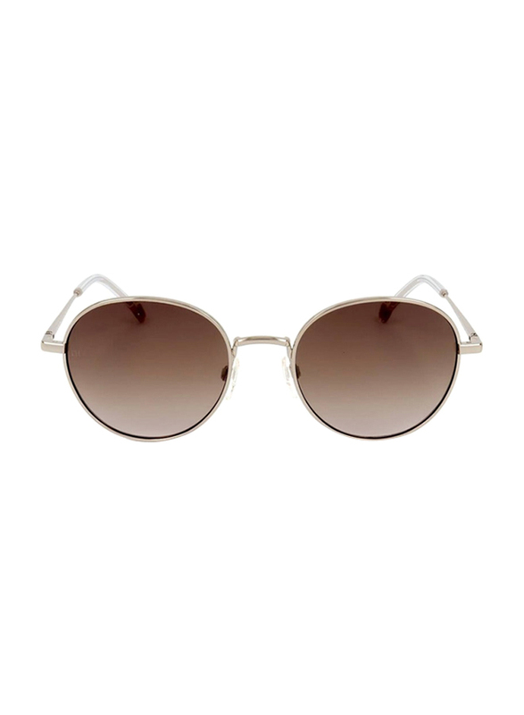 Tommy Hilfiger Full-Rim Round Gold Sunglasses for Women, Brown Lens, TH-1877-S-3YG, 53/20/140